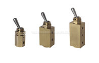Miniature Two Position Five Way Manual Directional Control Brass Hand Toggle Valve